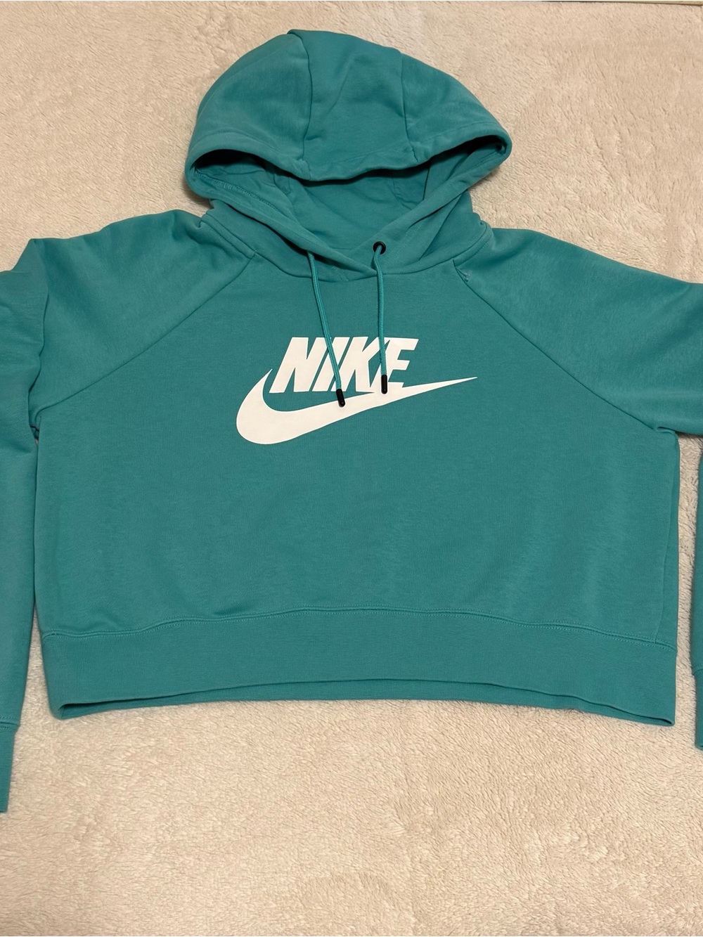 Nike Teal Hooded Pullover with White Swoosh